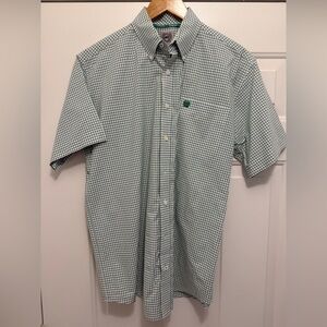 Cinch Men's Green Plaid Button Down Shirt